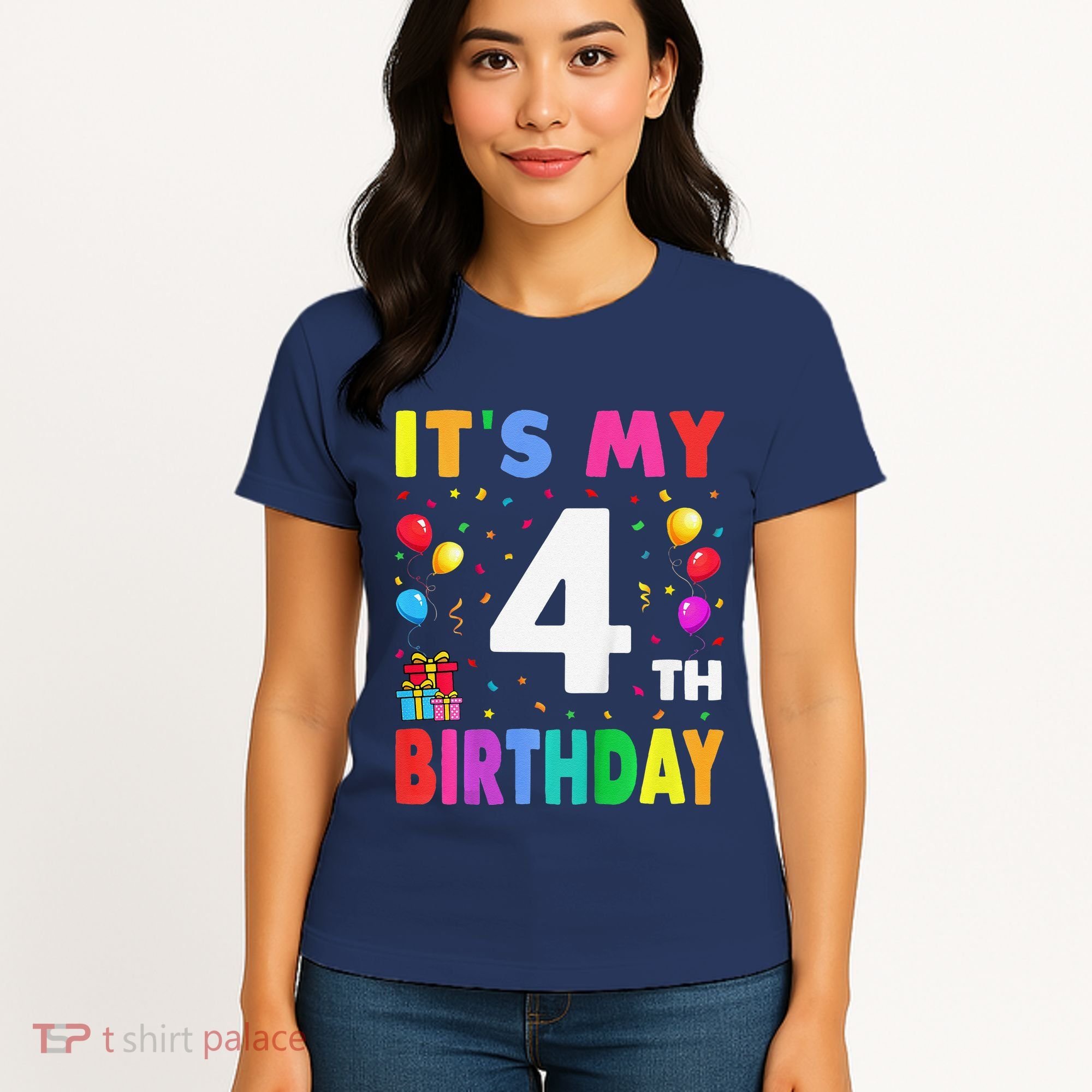 ItS My 4th Birthday 4 Four Happy Birthday Women's T-Shirt