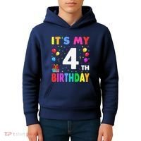 ItS My 4th Birthday 4 Four Happy Birthday Kids Hoodie thumb 4