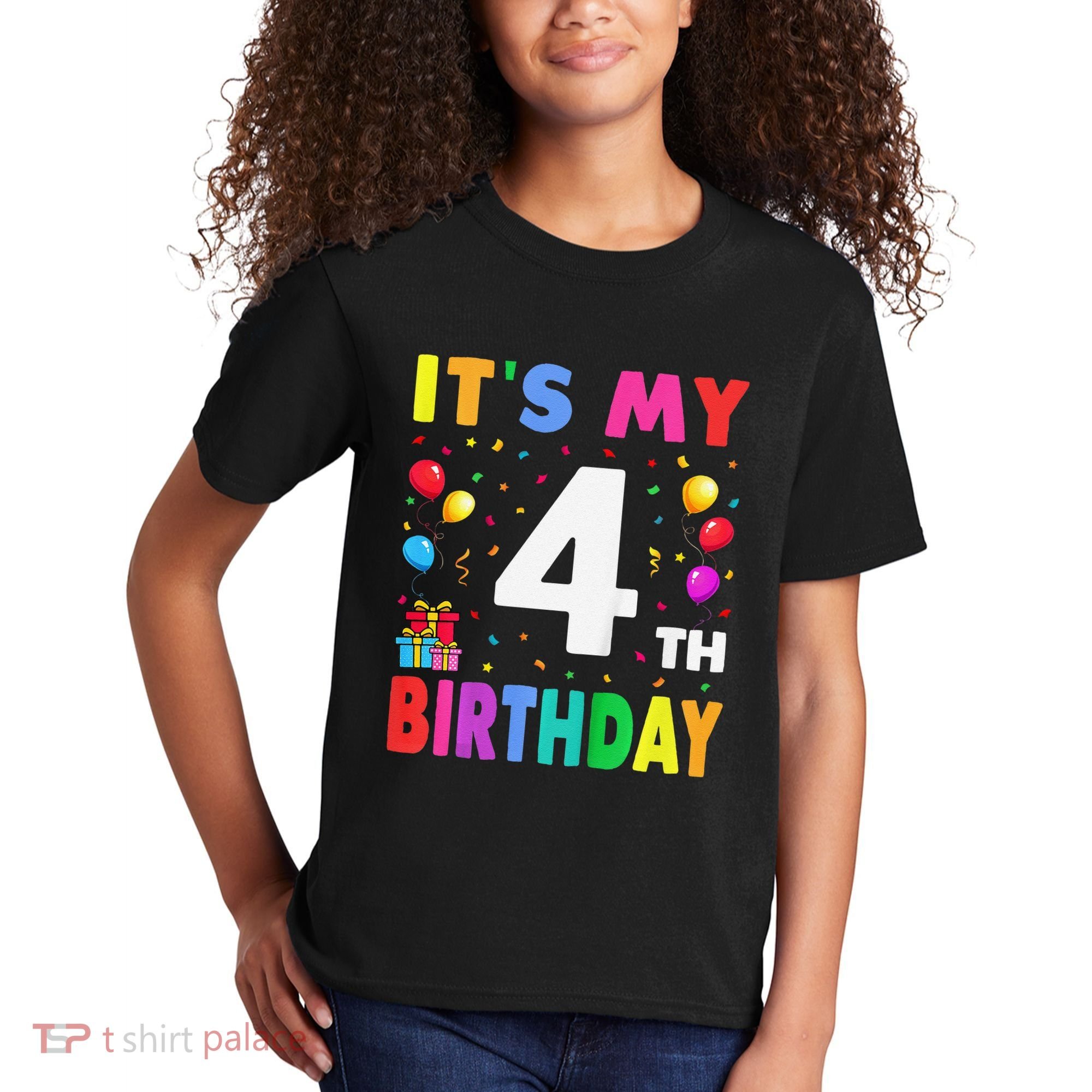 ItS My 4th Birthday 4 Four Happy Birthday Kids T-Shirt