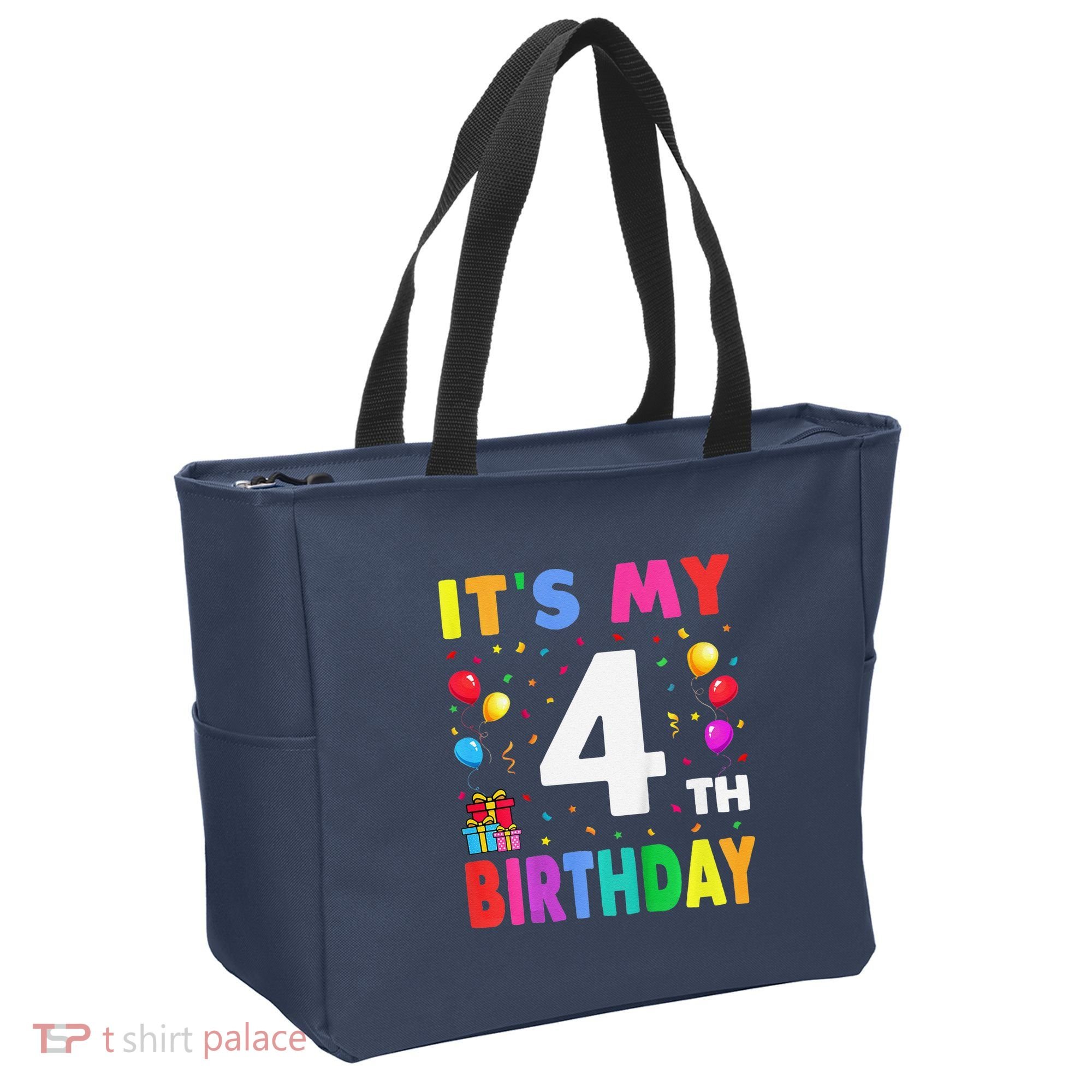 ItS My 4th Birthday 4 Four Happy Birthday Tote Bag
