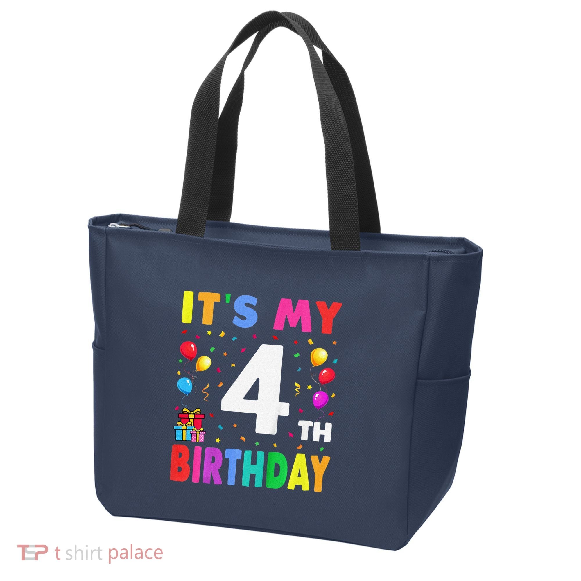 ItS My 4th Birthday 4 Four Happy Birthday Tote Bag