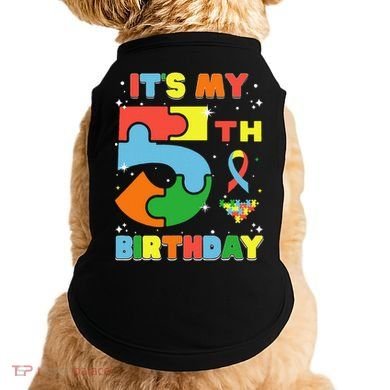Its My 5th Birthday Autism 5 Years Old Doggie Tank