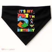 Its My 5th Birthday Autism 5 Years Old USA-Made Doggie Bandana thumb 0