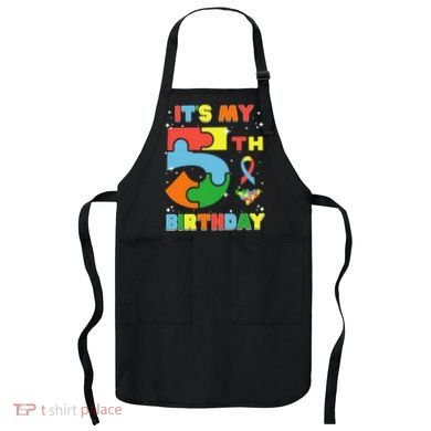 Its My 5th Birthday Autism 5 Years Old Apron