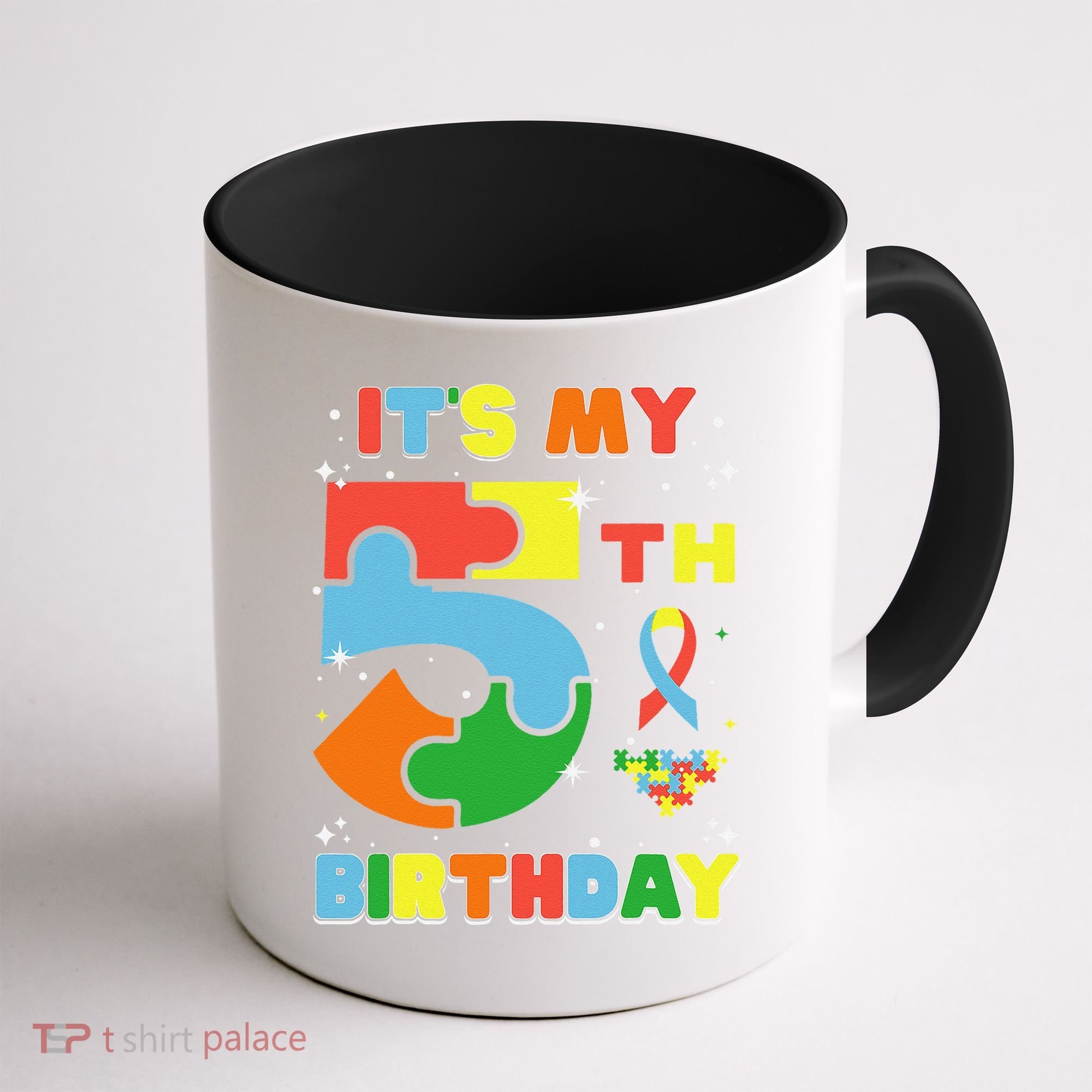 Its My 5th Birthday Autism 5 Years Old Coffee Mug