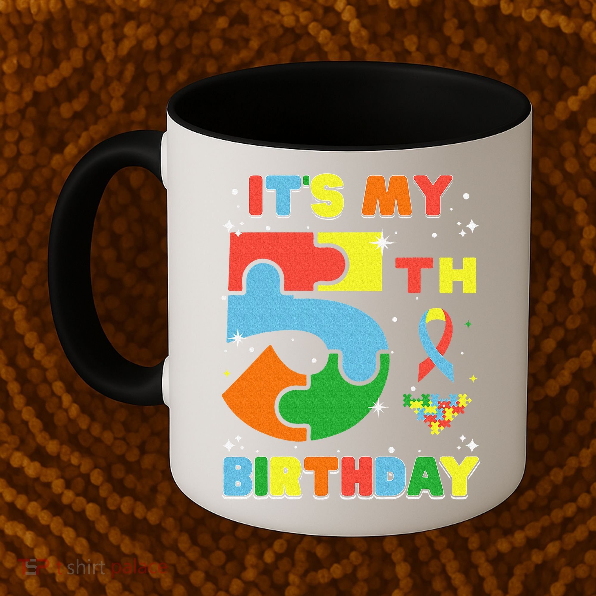 Its My 5th Birthday Autism 5 Years Old Coffee Mug