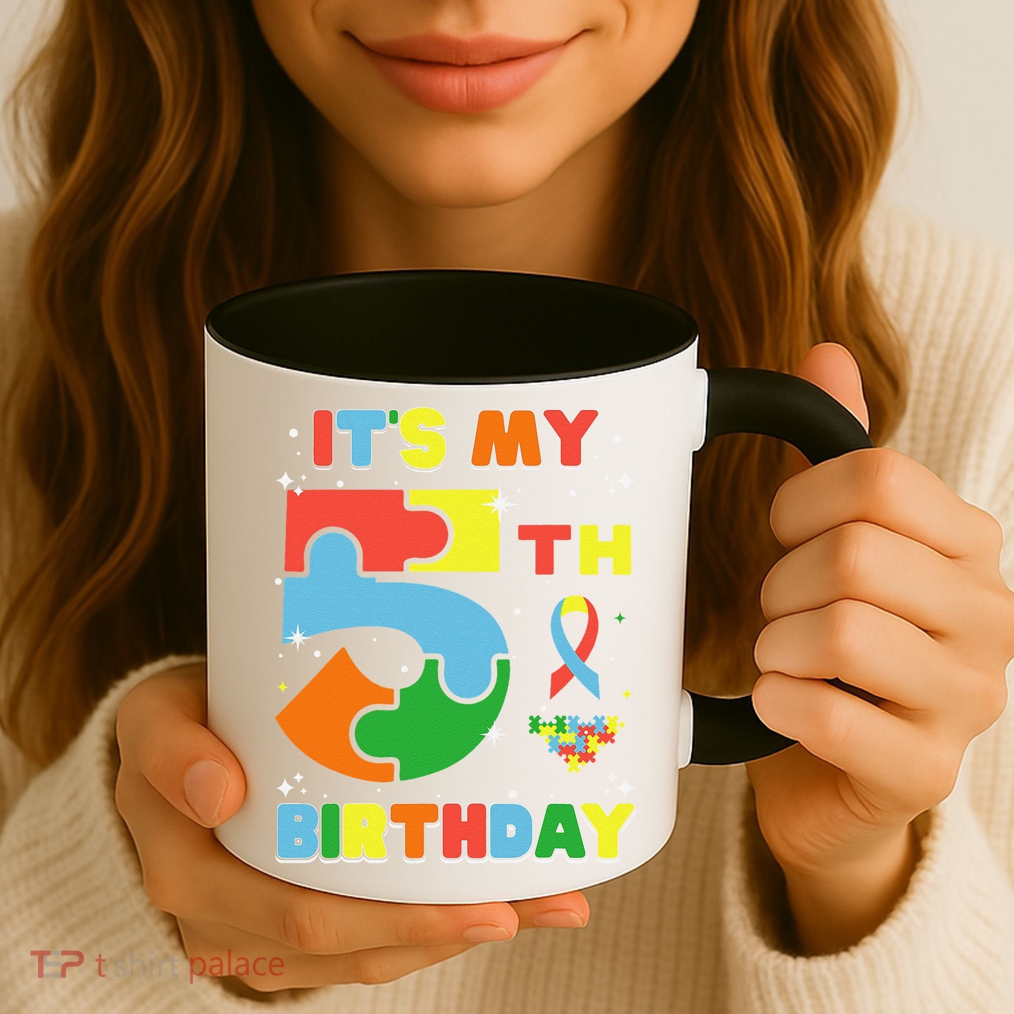 Its My 5th Birthday Autism 5 Years Old Coffee Mug