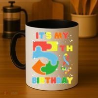 Its My 5th Birthday Autism 5 Years Old Coffee Mug thumb 4