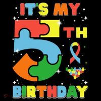 Its My 5th Birthday Autism 5 Years Old Coffee Mug thumb 5