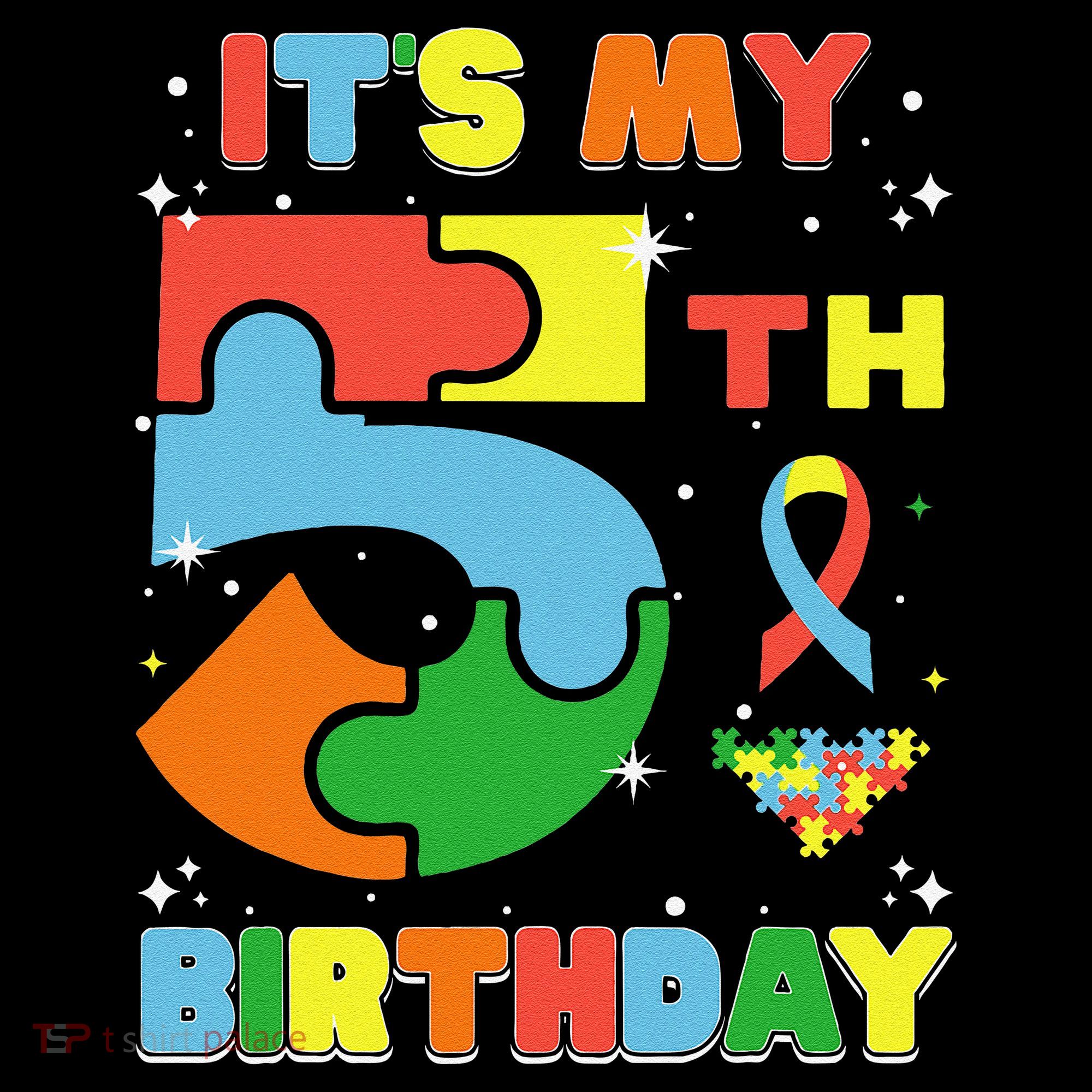 Its My 5th Birthday Autism 5 Years Old Coffee Mug