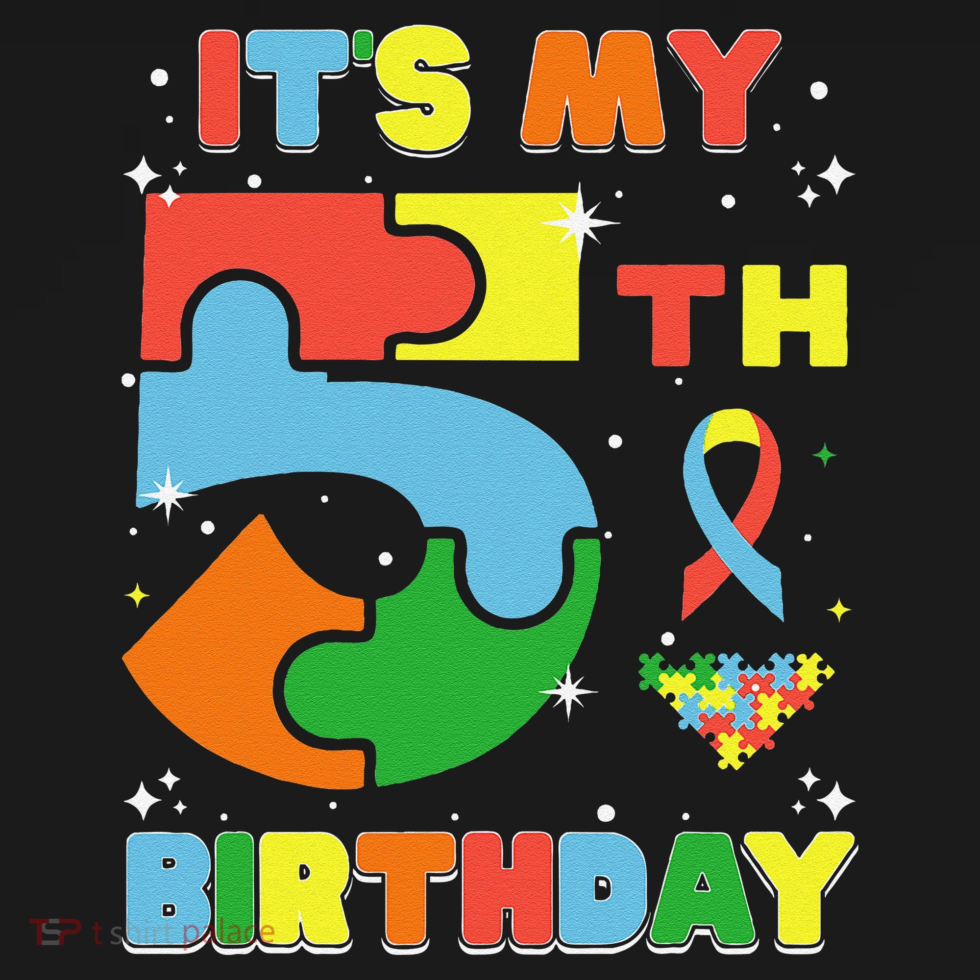 Its My 5th Birthday Autism 5 Years Old Women's Tank Top