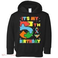 Its My 5th Birthday Autism 5 Years Old Toddler Hoodie thumb 0