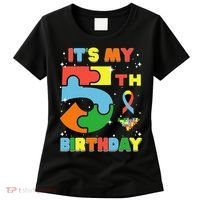 Its My 5th Birthday Autism 5 Years Old Women's T-Shirt thumb 0