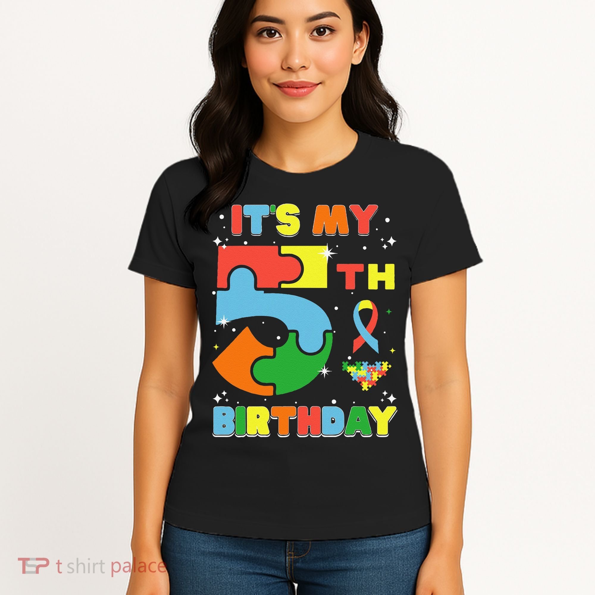 Its My 5th Birthday Autism 5 Years Old Women's T-Shirt