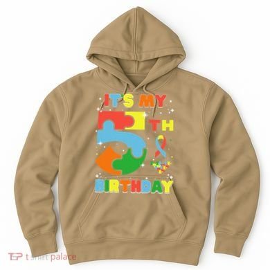 Its My 5th Birthday Autism 5 Years Old Hoodie