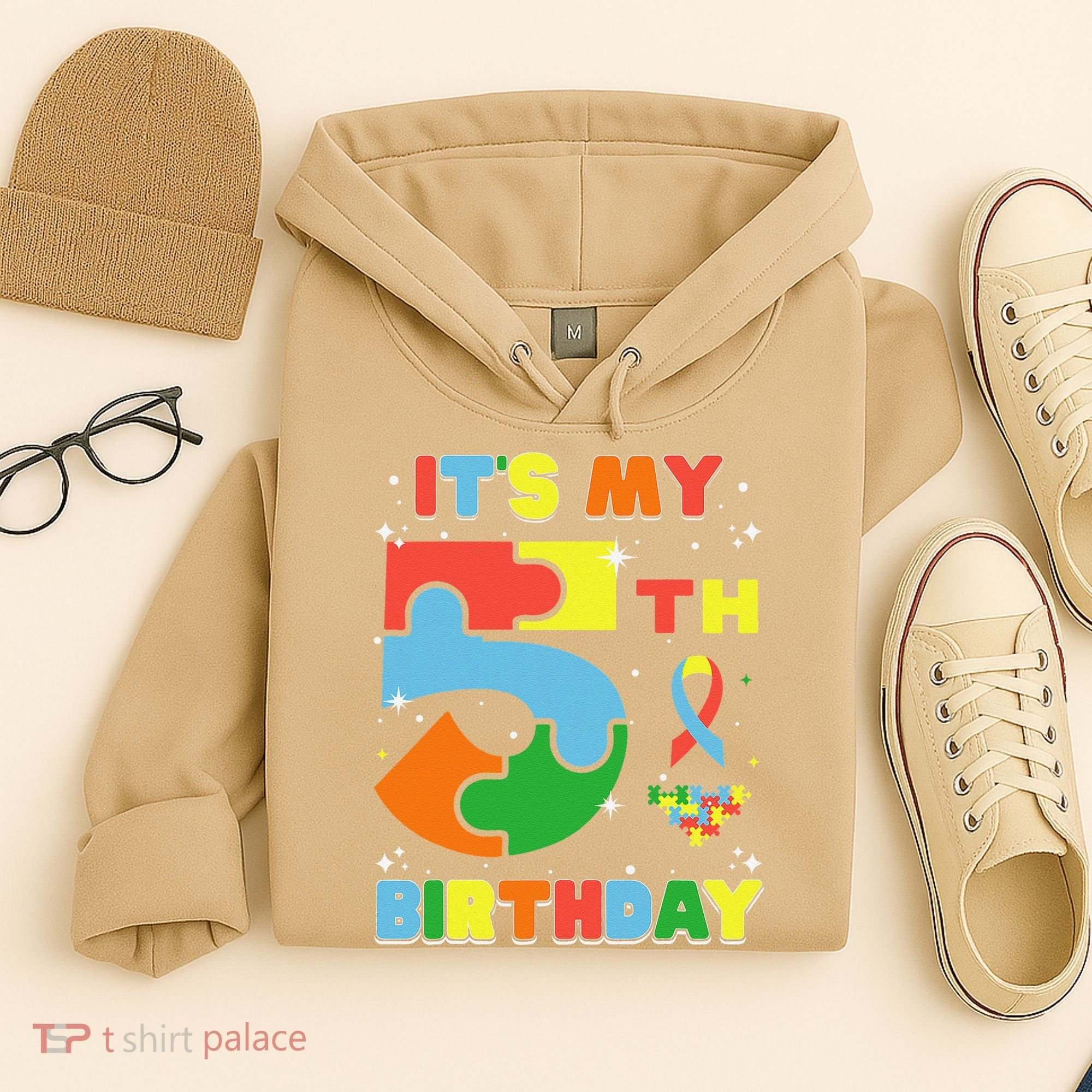 Its My 5th Birthday Autism 5 Years Old Hoodie