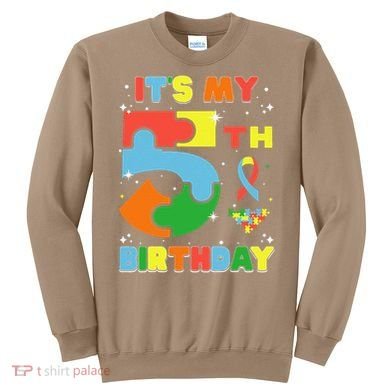 Its My 5th Birthday Autism 5 Years Old Sweatshirt