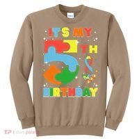 Its My 5th Birthday Autism 5 Years Old Sweatshirt thumb 0