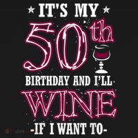 It's My 50th Birthday and I'll Wine If I Want To Women's Hoodie thumb 2