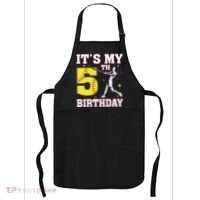 ItS My 5th Birthday Softball Player Girl 5 Years Old Apron thumb 0