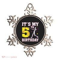 ItS My 5th Birthday Softball Player Girl 5 Years Old Ornament thumb 0