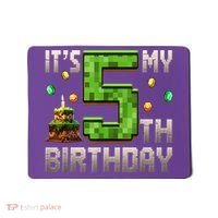 It'S My 5th Birthday 5 Year Old Gamer Pixel Birthday Boy Mousepad thumb 0