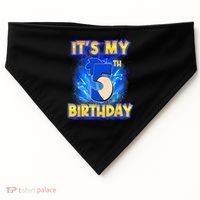 It's My 5th Birthday Hedgehog Birthday Boy 5 Years Old Kids USA-Made Doggie Bandana thumb 0