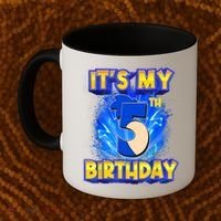 It's My 5th Birthday Hedgehog Birthday Boy 5 Years Old Kids Coffee Mug thumb 2