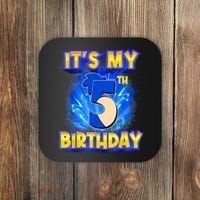 It's My 5th Birthday Hedgehog Birthday Boy 5 Years Old Kids Coaster thumb 0
