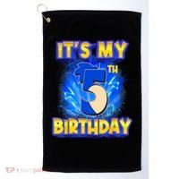 It's My 5th Birthday Hedgehog Birthday Boy 5 Years Old Kids Golf Towel thumb 0