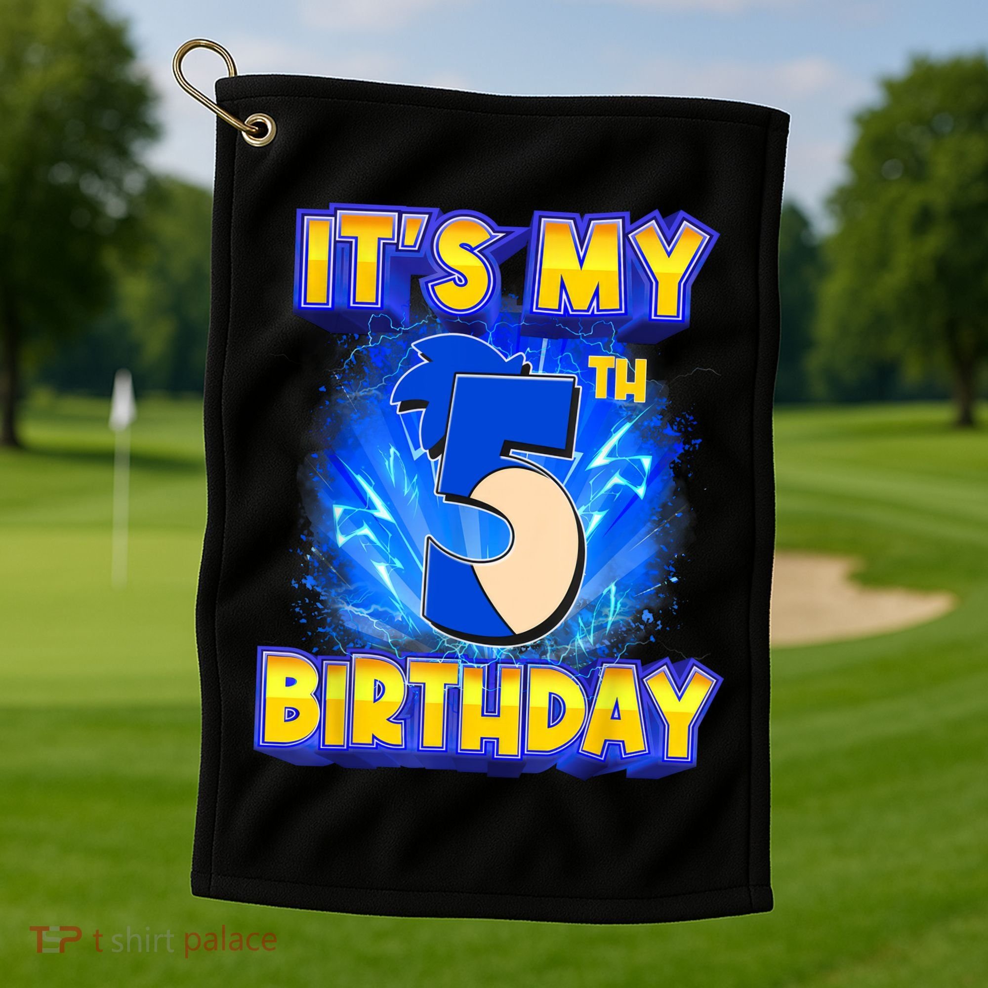 It's My 5th Birthday Hedgehog Birthday Boy 5 Years Old Kids Golf Towel