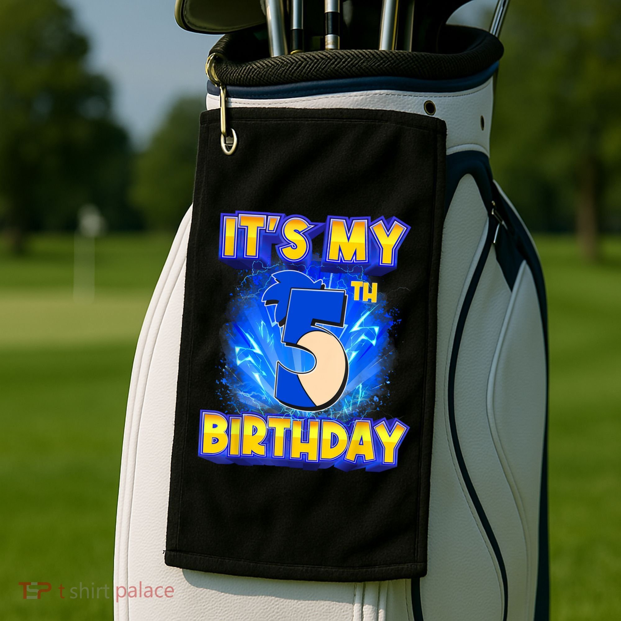It's My 5th Birthday Hedgehog Birthday Boy 5 Years Old Kids Golf Towel