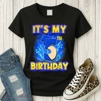 It's My 5th Birthday Hedgehog Birthday Boy 5 Years Old Kids Women's T-Shirt thumb 3