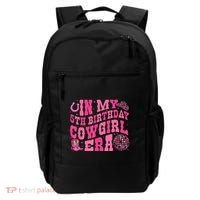 In My 5 Year Old Cow Era 5th Birthday Rodeo Cow Backpack thumb 0