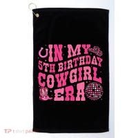 In My 5 Year Old Cow Era 5th Birthday Rodeo Cow Golf Towel thumb 0