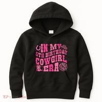 In My 5 Year Old Cow Era 5th Birthday Rodeo Cow Kids Hoodie thumb 0
