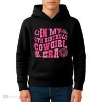 In My 5 Year Old Cow Era 5th Birthday Rodeo Cow Kids Hoodie thumb 4