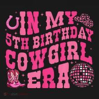 In My 5 Year Old Cow Era 5th Birthday Rodeo Cow Kids Long Sleeve Shirt thumb 2
