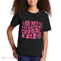In My 5 Year Old Cow Era 5th Birthday Rodeo Cow Kids T-Shirt thumb 2