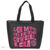 In My 5 Year Old Cow Era 5th Birthday Rodeo Cow Tote Bag thumb 0