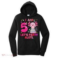 I M 5 Lets Party Alotl Axolotl Kawaii Birthday Women's Hoodie thumb 0