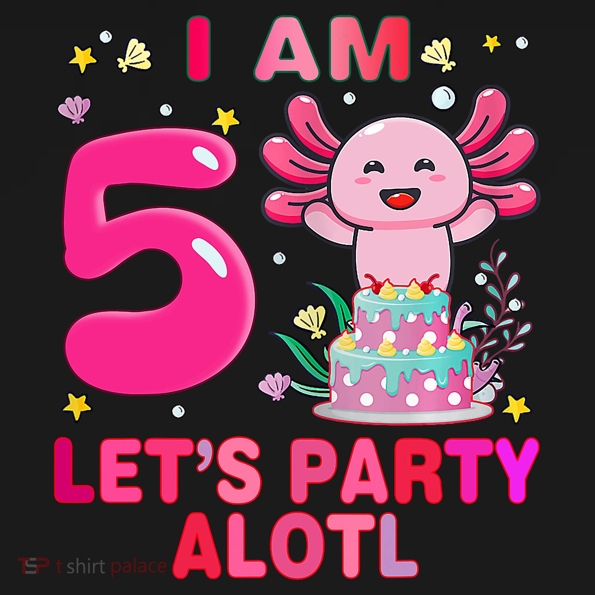 I M 5 Lets Party Alotl Axolotl Kawaii Birthday Women's Hoodie