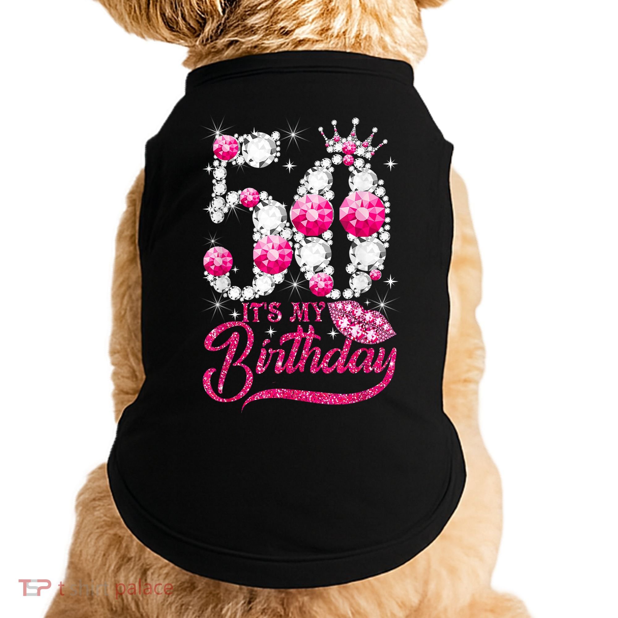 It's My 50th Birthday Queen 50 Years Old Shoes Crown Diamond Doggie Tank