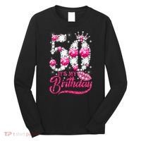It's My 50th Birthday Queen 50 Years Old Shoes Crown Diamond Long Sleeve Shirt thumb 0