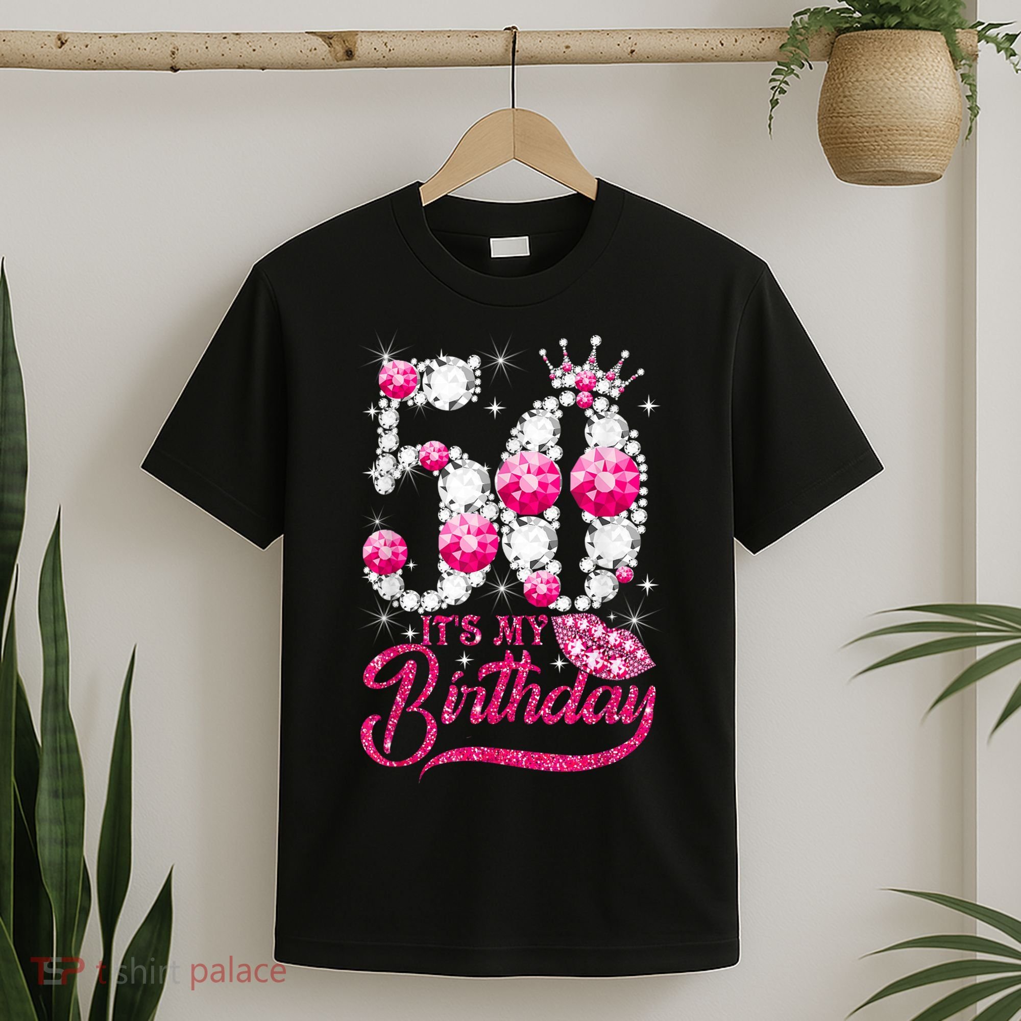 It's My 50th Birthday Queen 50 Years Old Shoes Crown Diamond T-Shirt