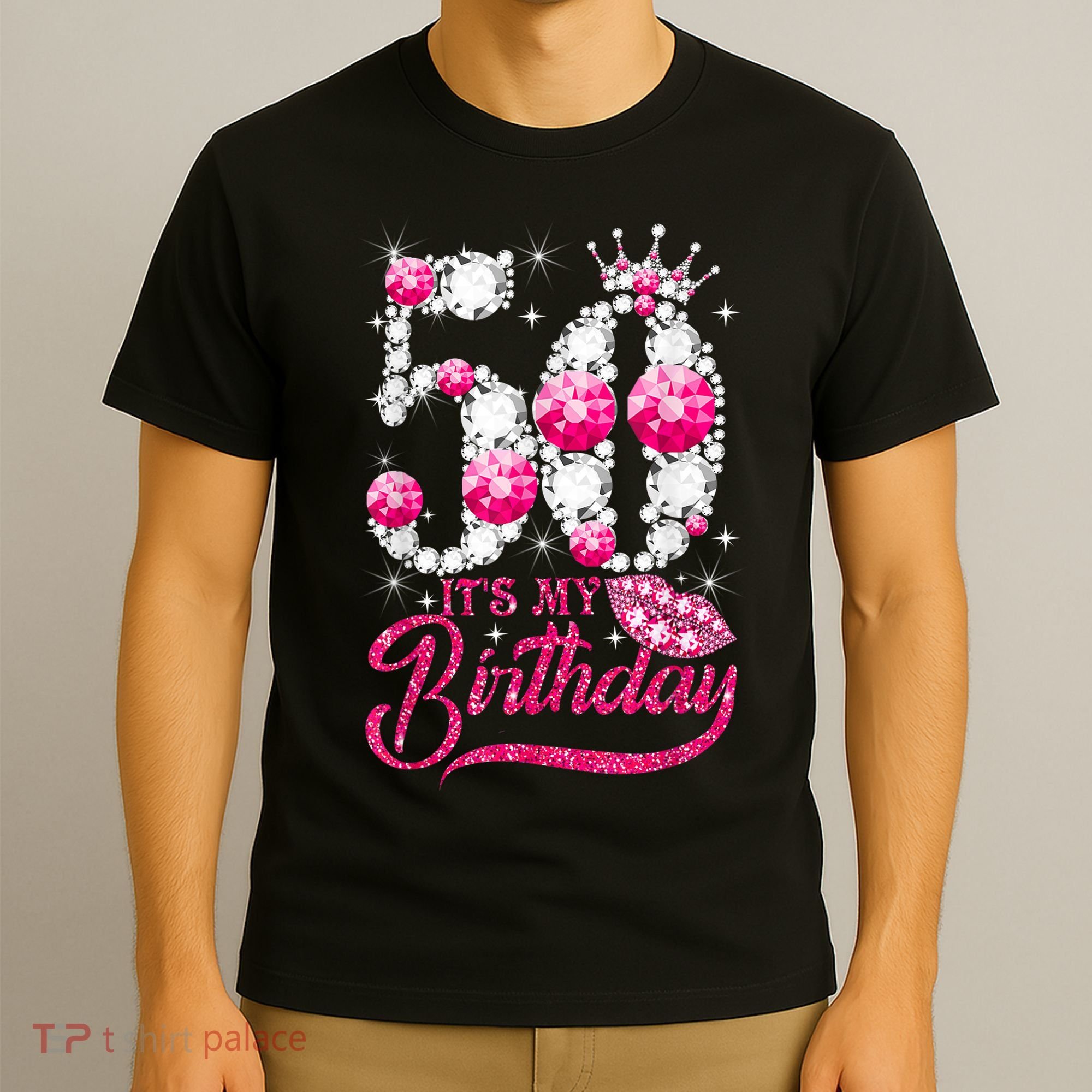 It's My 50th Birthday Queen 50 Years Old Shoes Crown Diamond T-Shirt