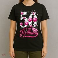 It's My 50th Birthday Queen 50 Years Old Shoes Crown Diamond T-Shirt thumb 4