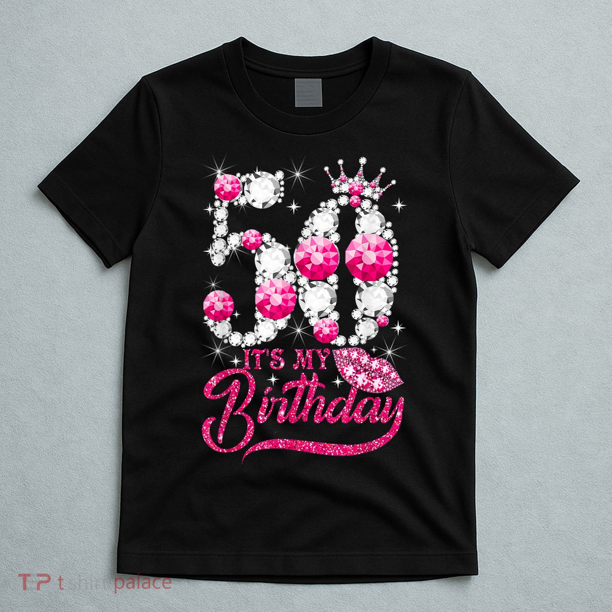 It's My 50th Birthday Queen 50 Years Old Shoes Crown Diamond T-Shirt