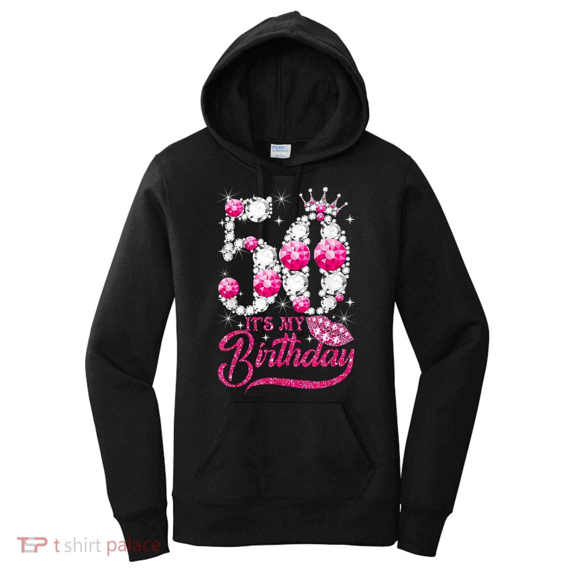 It's My 50th Birthday Queen 50 Years Old Shoes Crown Diamond Women's Hoodie