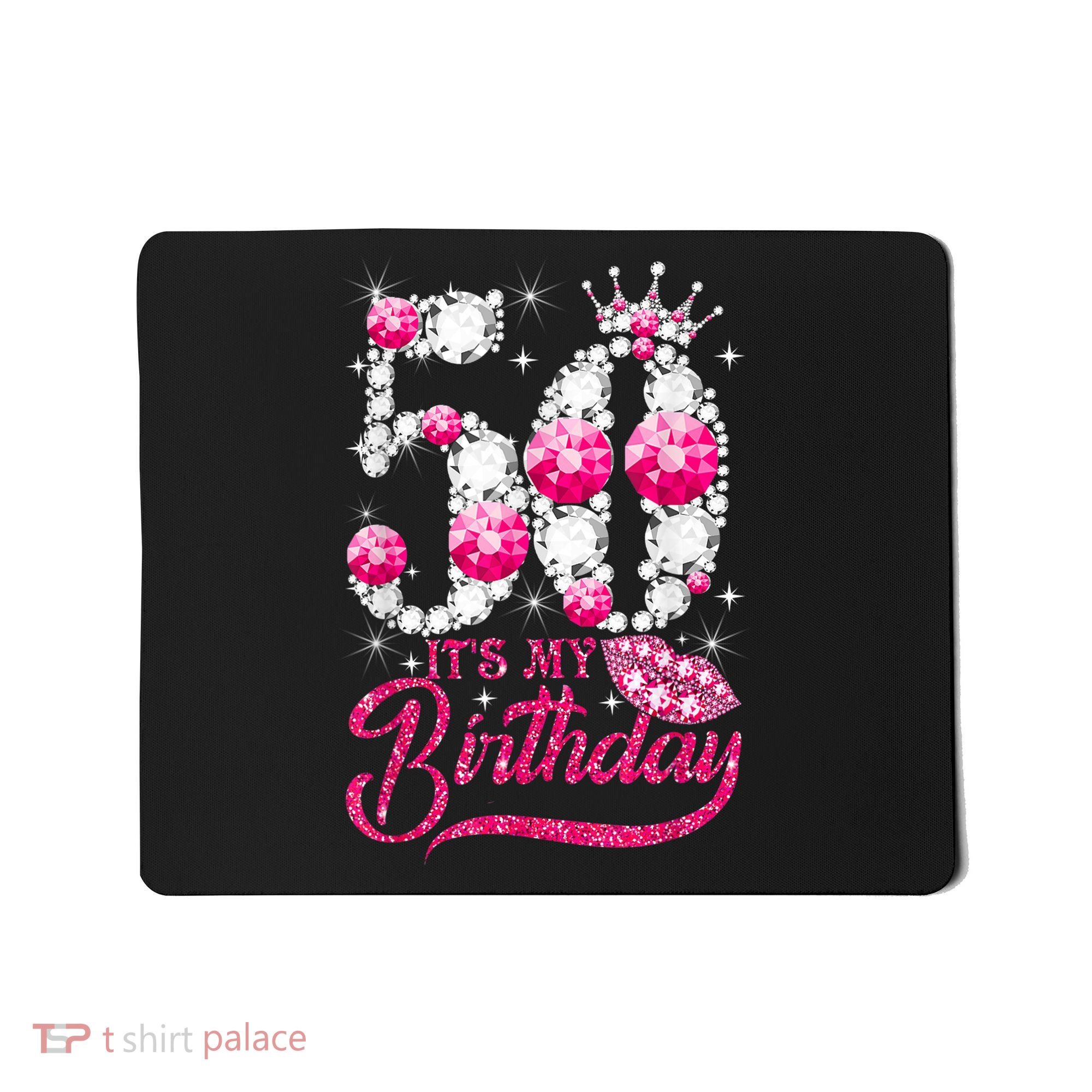 It's My 50th Birthday Queen 50 Years Old Shoes Crown Diamond Mousepad